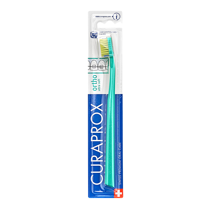 Ортодонтическая щетка Curaprox CS 5460 Ortho Ultra Soft (зеленая)